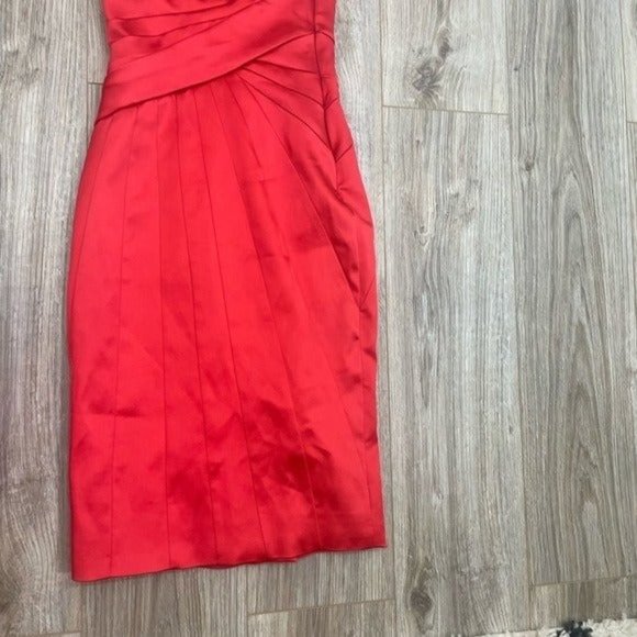 Karen Millen red satin like midi dress halter top size 2 - Picture 5 of 16